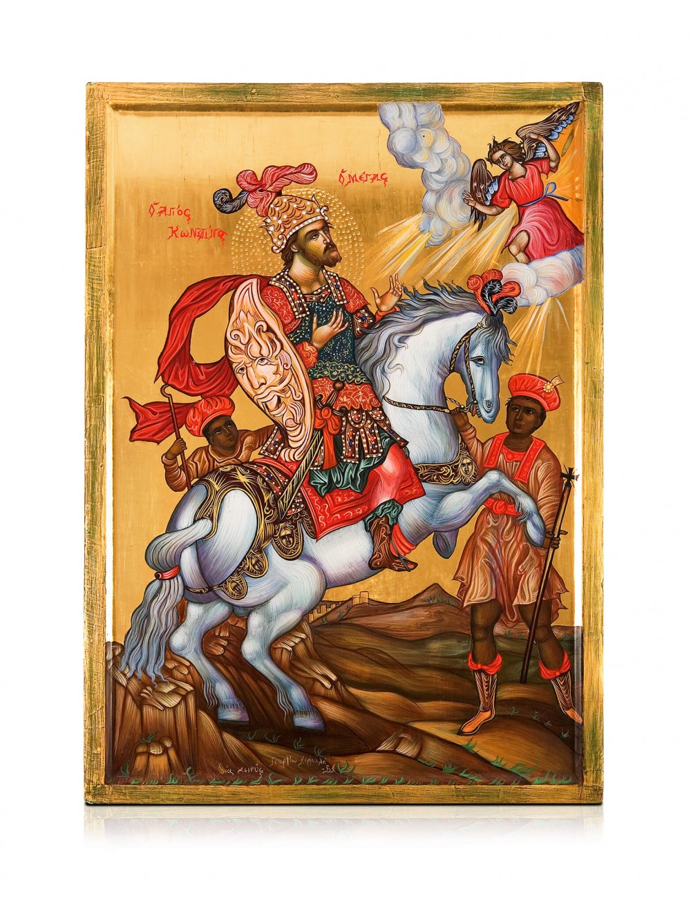 Άγιος Κωνσταντίνος ο Μέγας - Σκαφτή κορνίζα