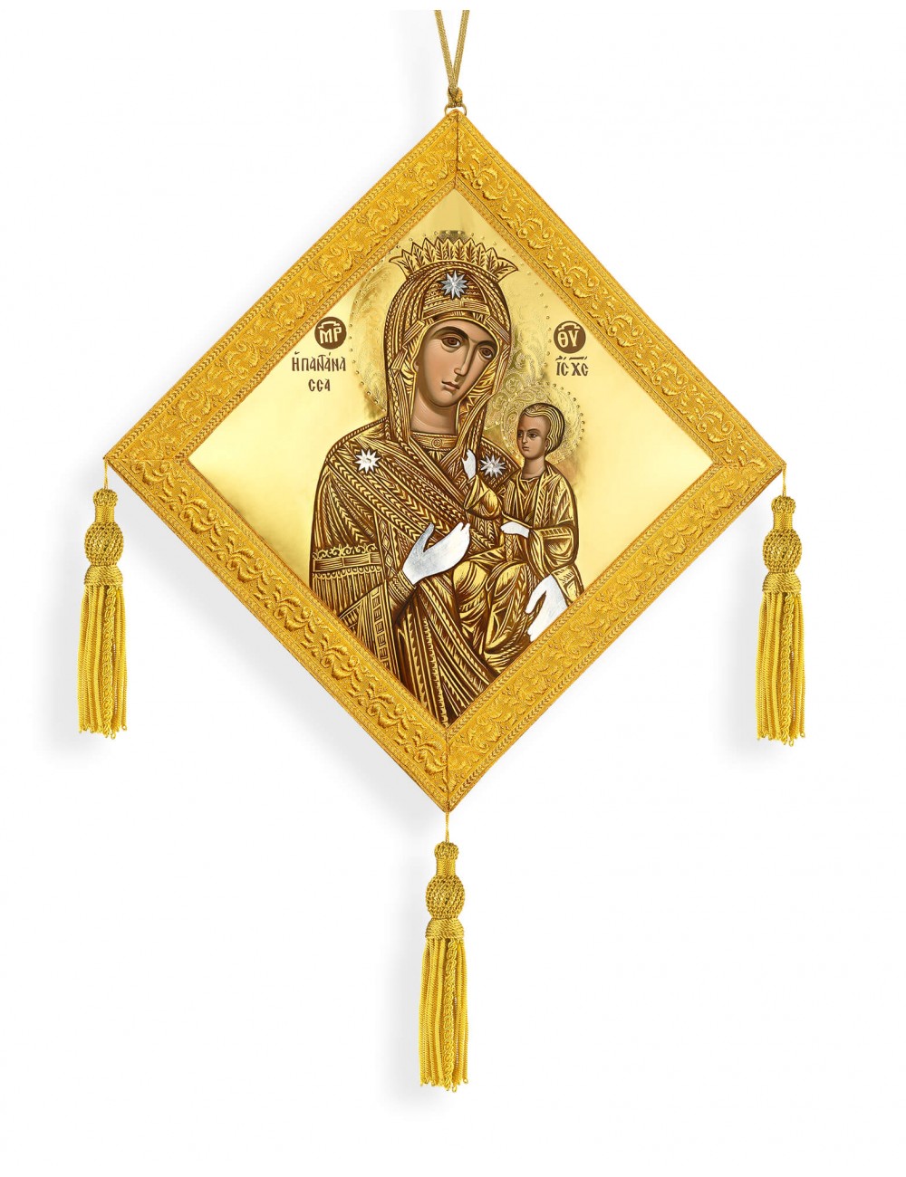 Παναγία Προυσιώτισσα - Αγιογραφία με Στιλβωτό Χρυσό